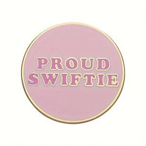 🌹Taylor Swift Metal Pin - Proud Swiftie Pink